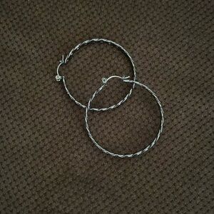 Black Hoop Earrings